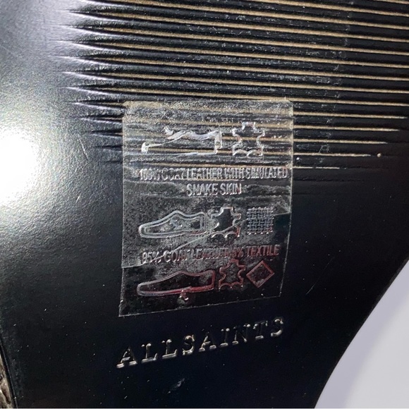 ALL SAINTS LENORA SNAKE PRINT LEATHER BOOTS Bootie Women’s SIZE 8 & 11 - Picture 12 of 14